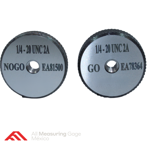 Calibradores de anillo verificadores de rosca tipo Go / NoGo Ajustables y Solidos