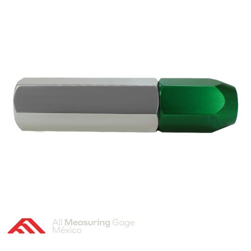REVERSIBLE HANDLE / MANGOS – SINGLE END (S.E.) CENTRO PLATA-CAPUCHON VERDE